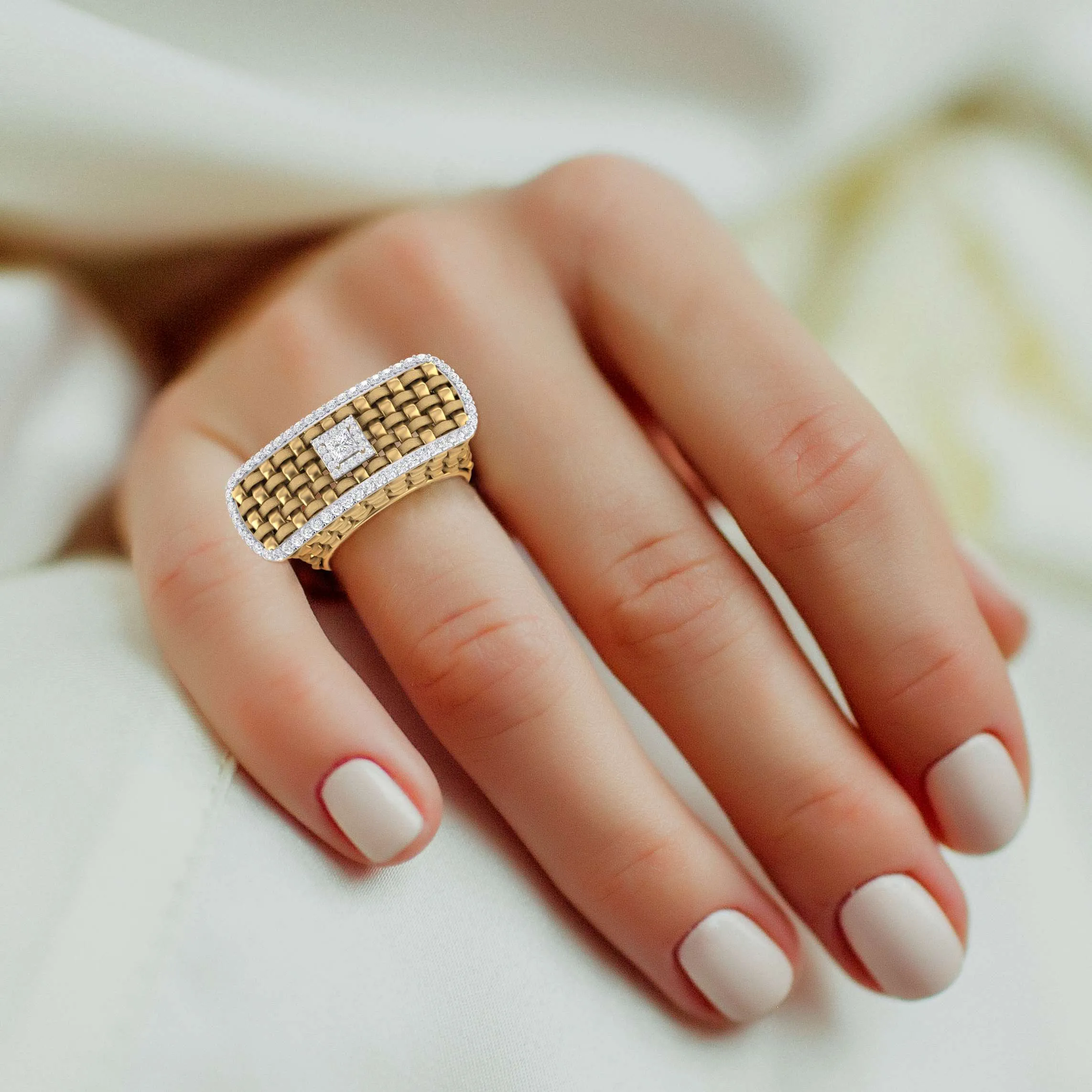 THE WAFFLE WEAVE RING