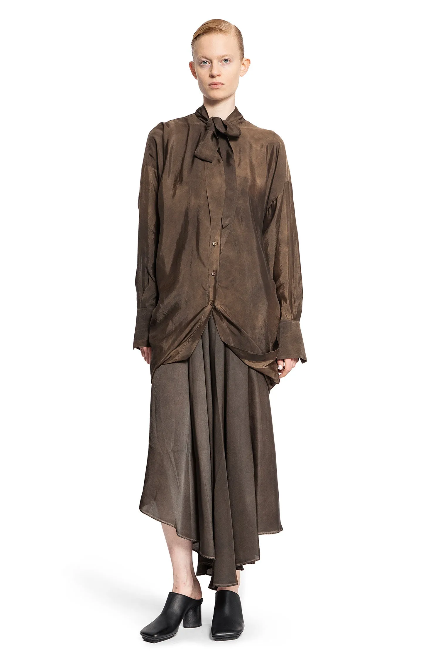 UMA WANG WOMAN BROWN SKIRTS