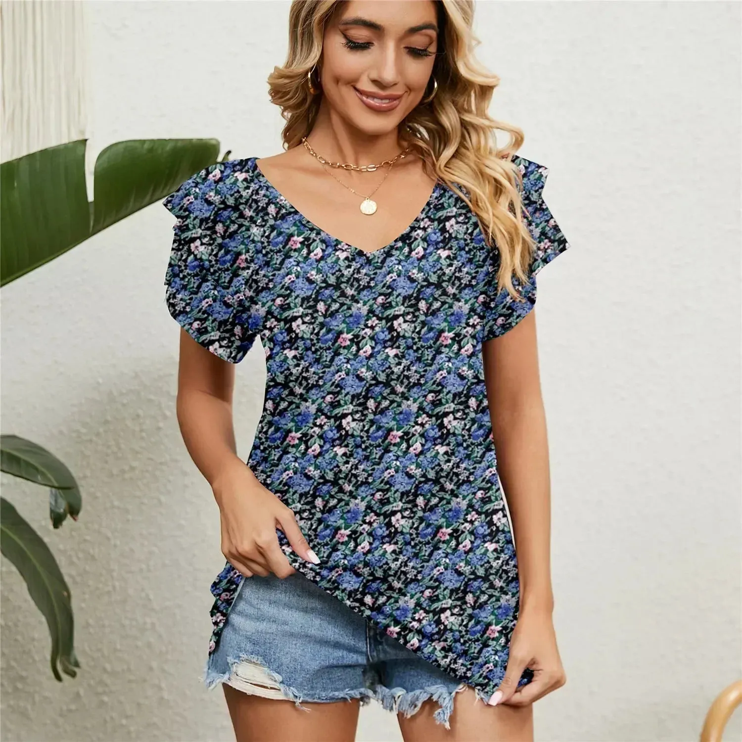 Women's Shirts & Blouses for Women Elegant Summer Tops Short Sleeve Korean Popular Clothes Red Blouse Woman Trend 2024 Clothing